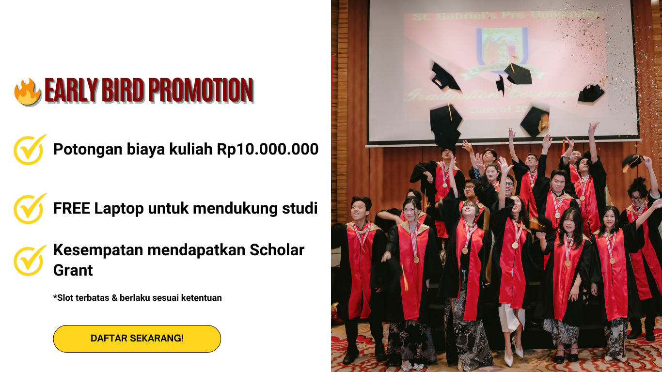 Early Bird Promotion Landing Page St Gabriel Pre-University
